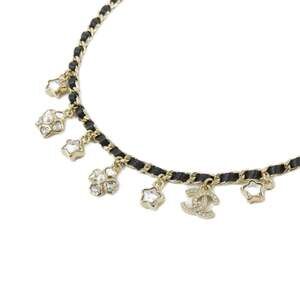 Chanel Choker Necklace Leather And #246658C20B